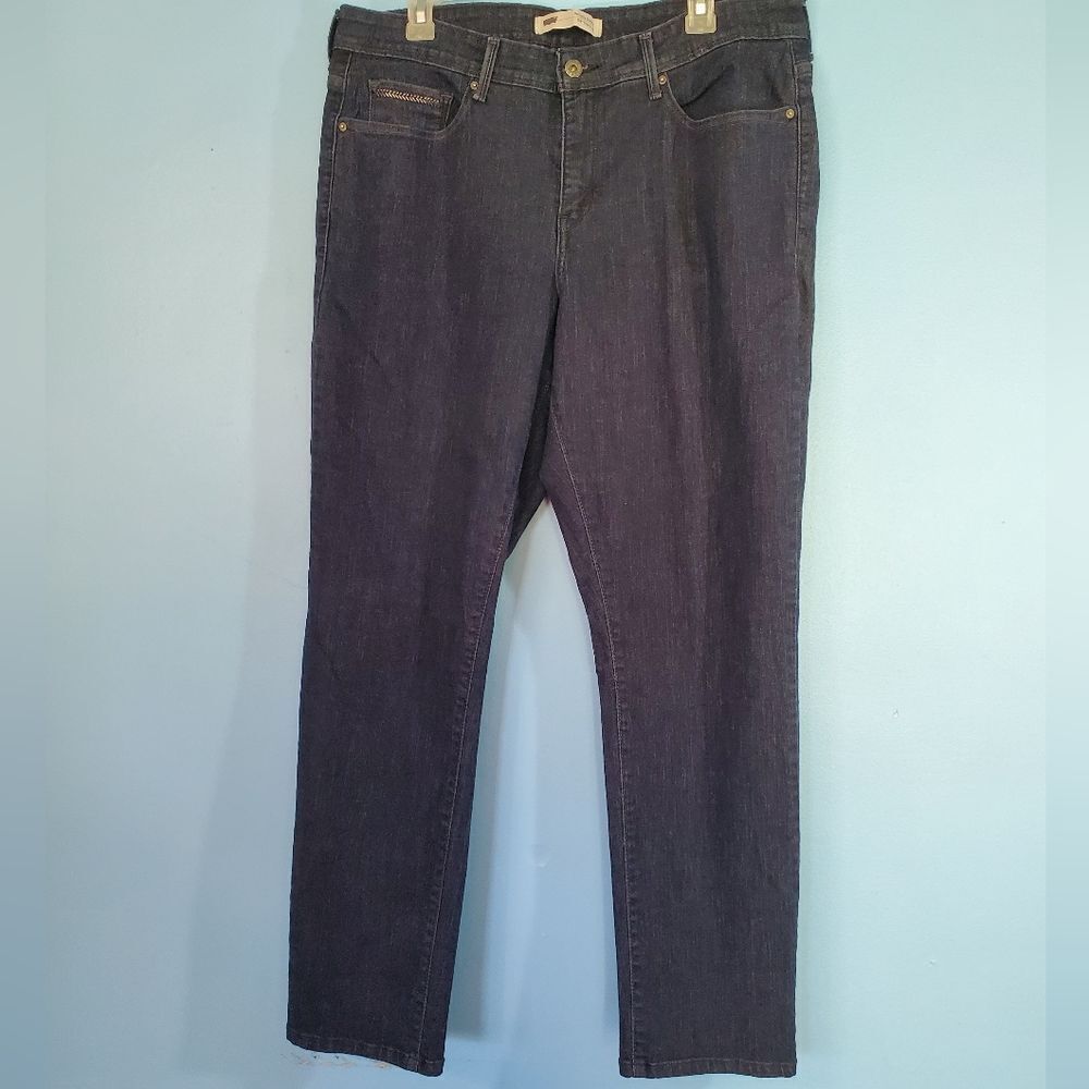 Levi's Perfectly Shaping 512 Skinny Leg Dark Denim Jeans